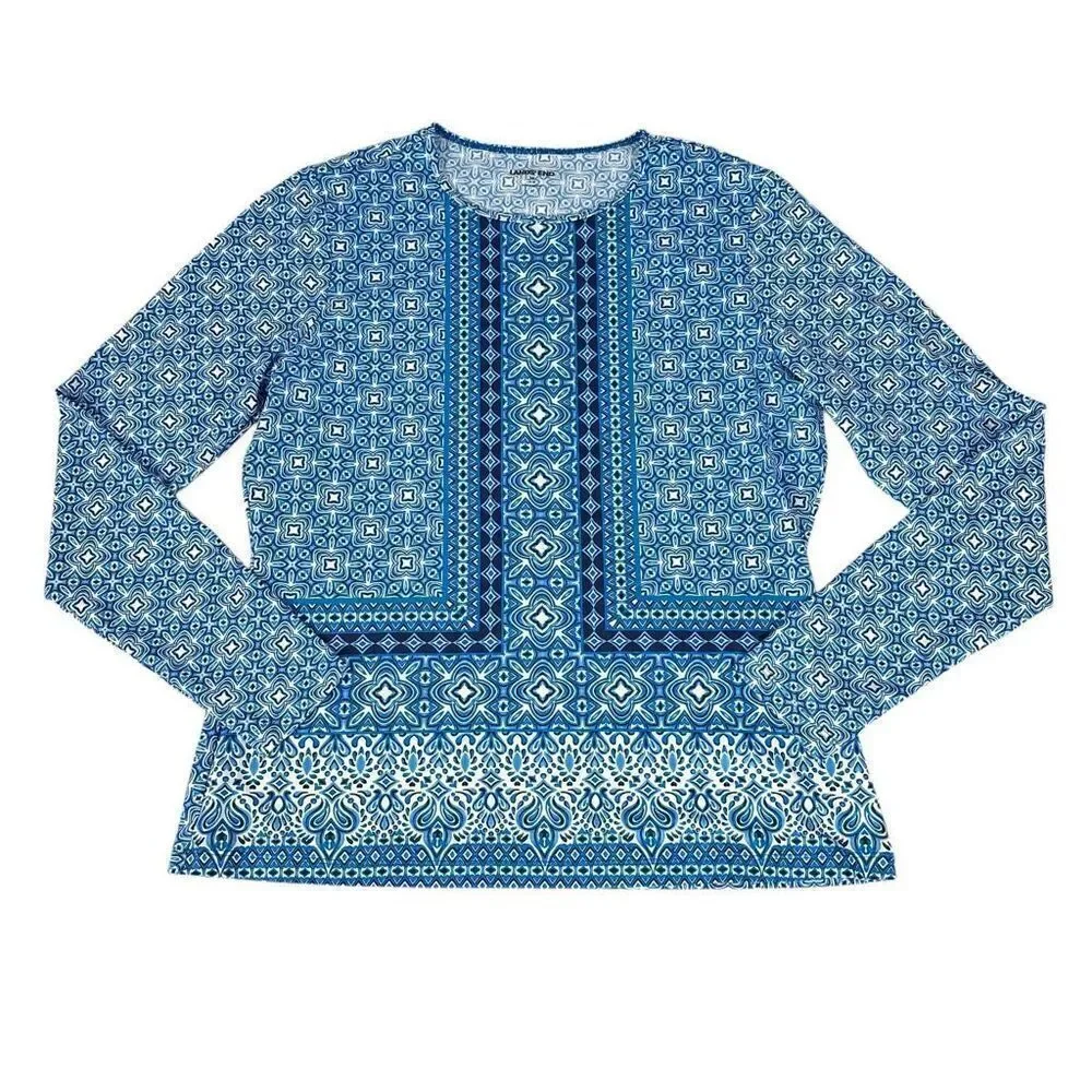 Lands' End Long Sleeve Swim Rash Guard size Medium